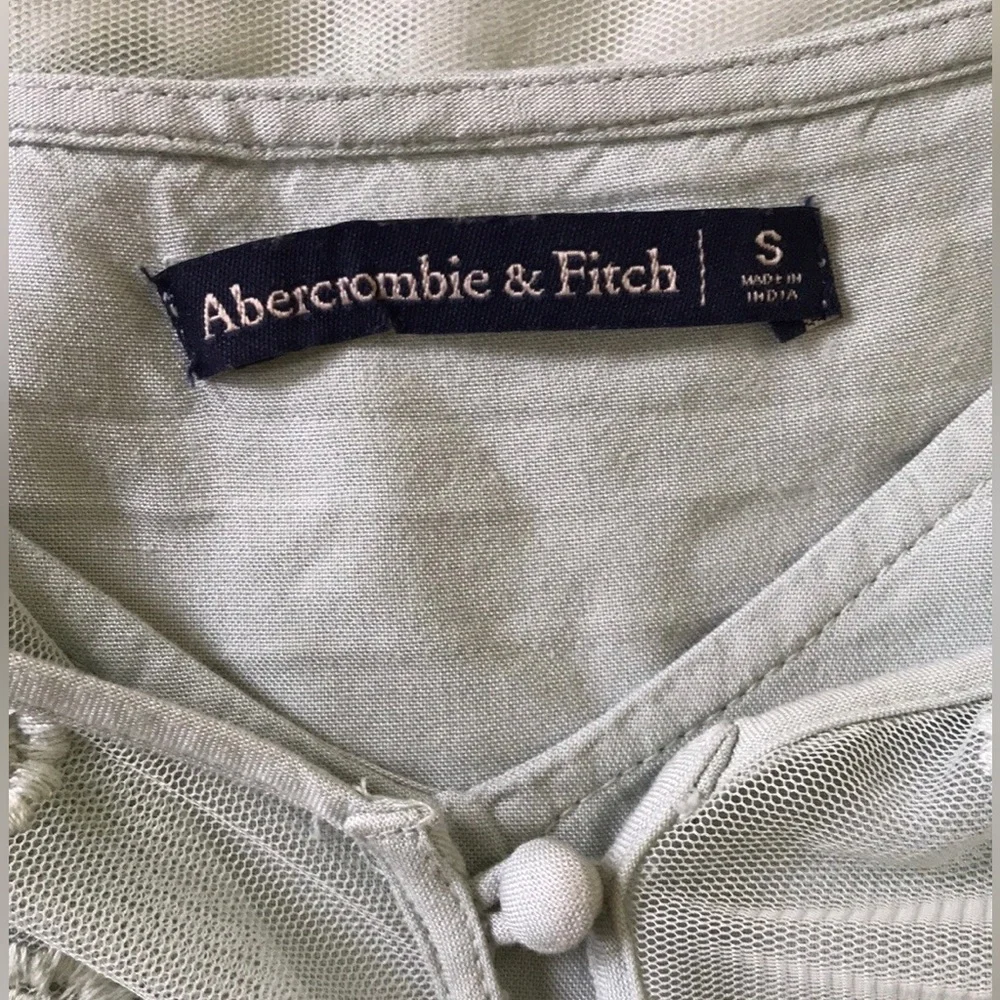 Abercrombie & Fitch Mint Embroidered Maxi Dress